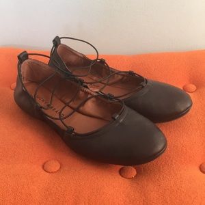 Lucky Brand lace up ballet flats